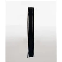 Grosgrain Black Stitch 9mm