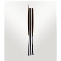 Grosgrain Black White Stripe 15mm