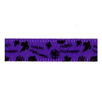 Ribbon Halloween Purple Black 6mm