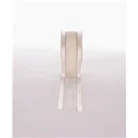 Ribbon Organza 22mm Ivory Silver