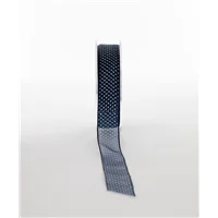 Ribbon Organza Navy Polka Dot