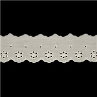 Lace Cambric Eyelet 50mm Cream