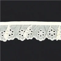 Lace Cambric Frilled 40mm Cream
