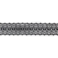 Lace Eyelet 30mm Black 60265