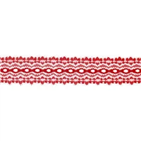 Lace Eyelet 30mm Red 60263