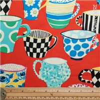 Kitchen Table Talk Red Art Cups