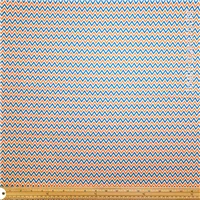 Stripes Chevron Royal Orange White
