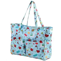 Knitting Bag Blue Satchel Style