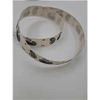 Ribbon 13776 Natural Grey White Paisley