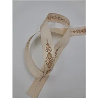 Ribbon 28994 Natural Beige Scroll 15mm
