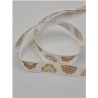 Ribbon 28993 Cream Beige Design 15mm