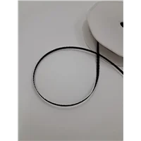 Ribbon 3mm Blacksatin Silver Edge