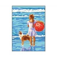 Tapestry Canvas 322 Girl At Beach