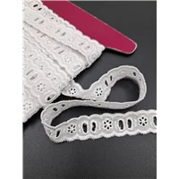 Cambric Eyelet Lace White 10223