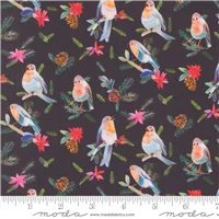 Christmas Robins Pine Cones Coal