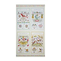 Patchwork Panel Seasons Folk Style