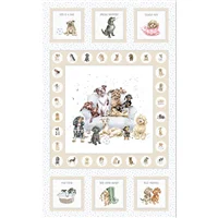 Patchwork Panel Whiskers Paws Puppies