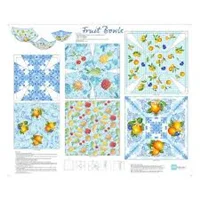 Patchwork Panel Fruit Bowls Blue