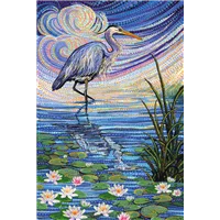 Patchwork Panel Water Garden Ira Kennedy