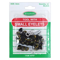 Small Eyelet Pack Black 4mm