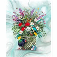 Patchwork Panel 81960 1 Basket and Blooms NZ