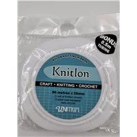 Nylon Knitting Ribbon White