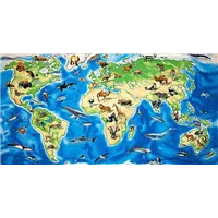 Patchwork Panel World Atlas Animals