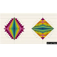 Patchwork Panel Geometric Colours With String