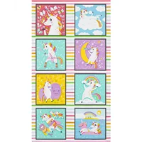 Patchwork Panel Magical Rainbow Squares