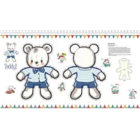 Patchwork Panel Teddy Adventure Toy