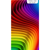 Patchwork Panel Rainbow Wave