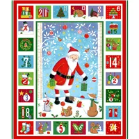 Patchwork Panel Advent Santa and Animals