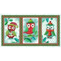 Patchwork Panel Owl Be Home For Christmas