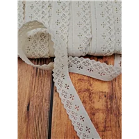Stretch Lace 20mm Deep Cream