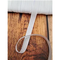 Elastic Foldover 13mm White EL13142