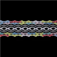 Lace Eyelet Flower Edge Multi