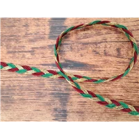 Trim Plaited Green Red Gold 75622