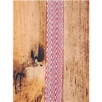 Ribbon Herringbone Red Wht 15mm