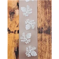 Ribbon Luxe Pine Cones Latte White 38mm
