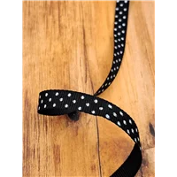 Ribbon Poly Dot Black White 10mm
