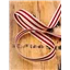 Ribbon Red/wht/gold Stripe 15mm