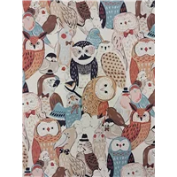 Fabric Omono 66940 2 Birds Neutral