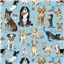Animal Dogs Treats Toys Blue Multi