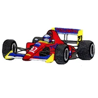 Motif Iron On 31378 Racing Car