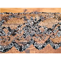 Lace Black and White Floral L0282