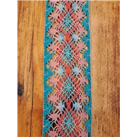 Lace Cluny 50mm Teal Coral