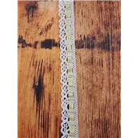 Lace White Cluny Yellow Gingham