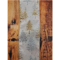 Ribbon Silver Gold Glitter Trees