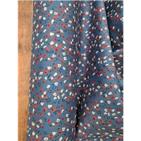 Fabric Blue Floral Cotton Print