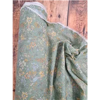 Fabric Green Seersucker Print